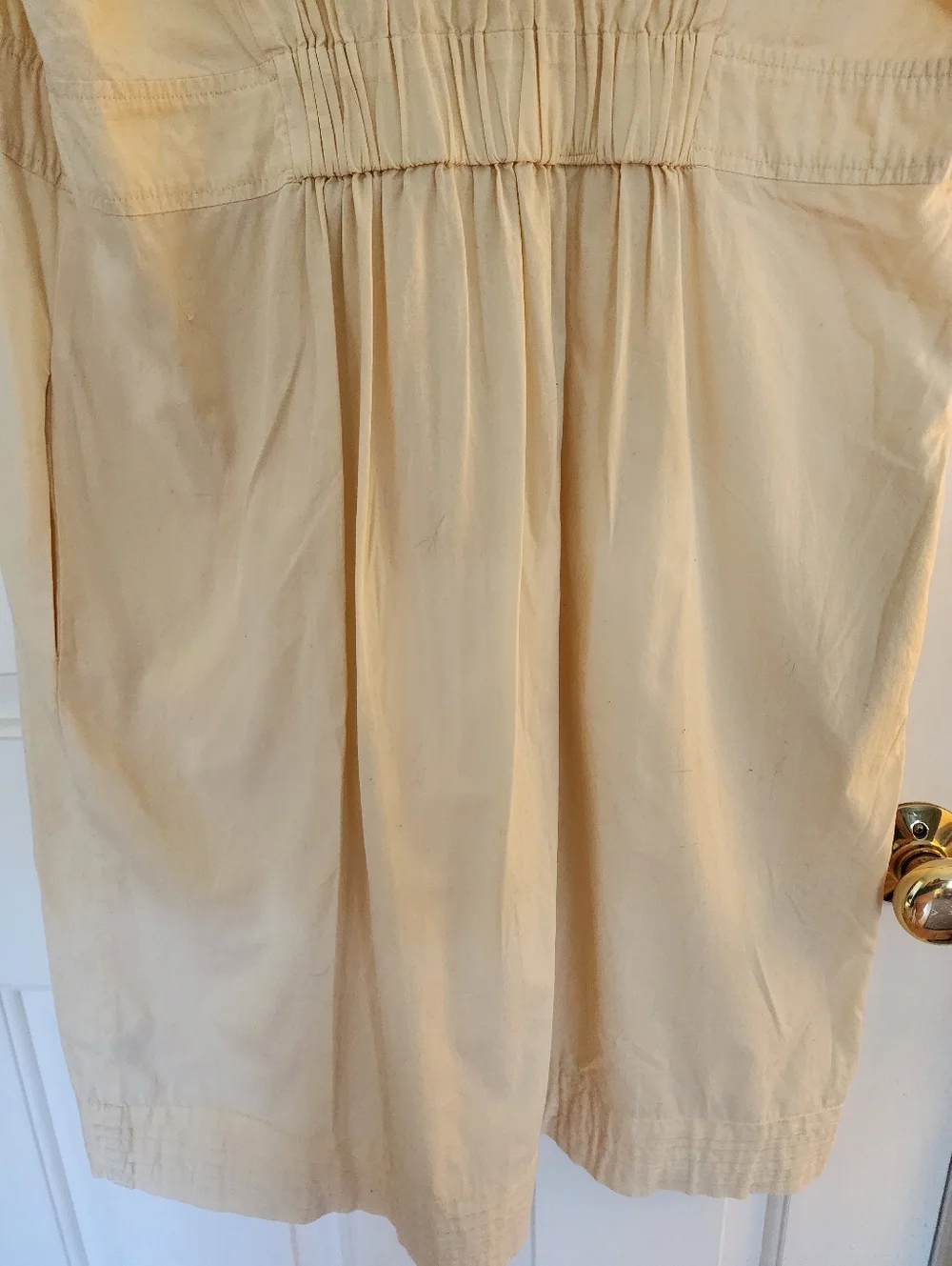 April Cornell Butter Yellow Dress Size Xl Cotton Cottagecore Tradwife Prairie - Picture 2 of 11